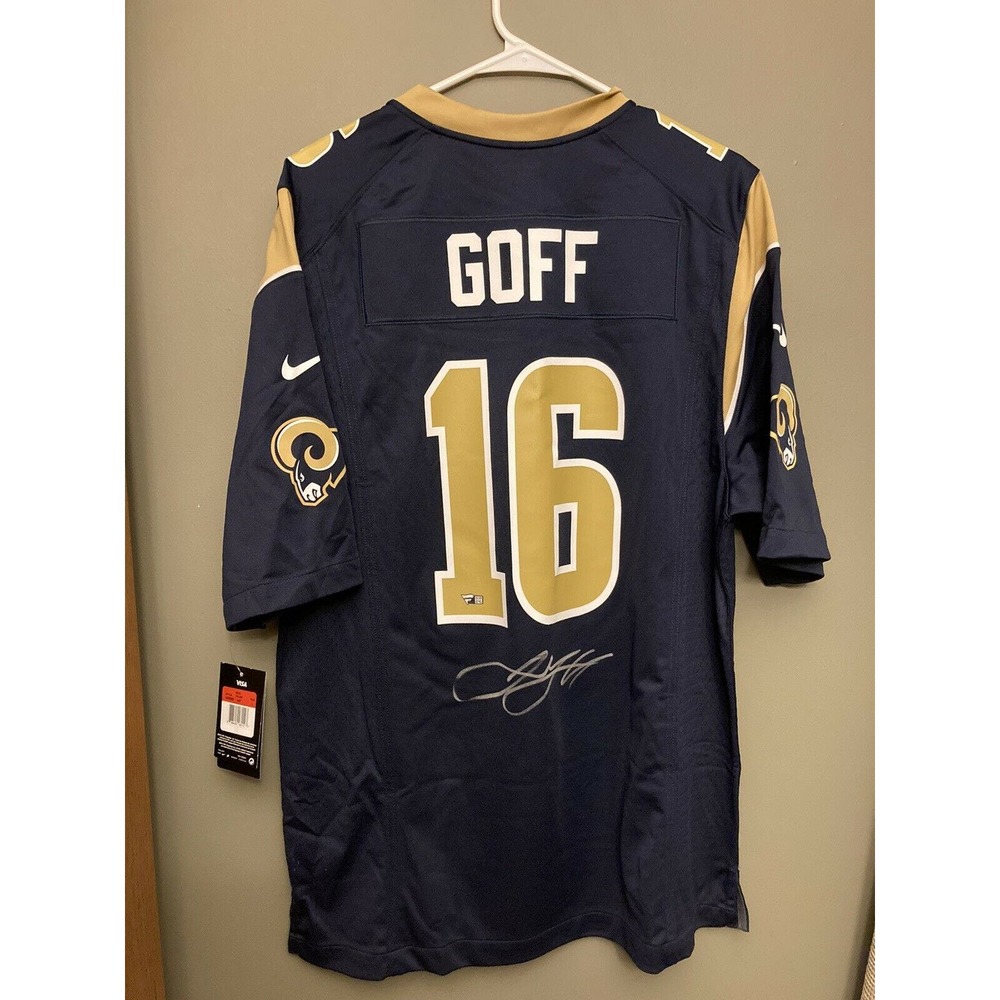 Jared Goff Real NIKE Mens Large Fanatics Certified Rams Jersey New With Tags